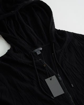 John Varvatos Ihsan Full Zip Hood With Texture Black  1