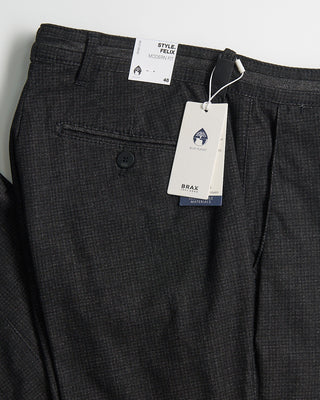 Brax Felix Woo.Look Easy Care Smart Casual Pants Charcoal 1637