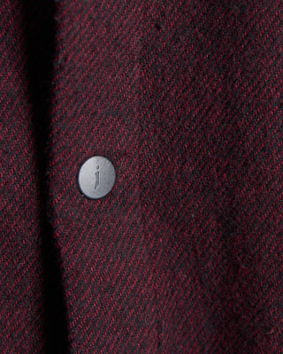John Varvatos Dario Shirt In Brushed Melange Twill Burgundy  8