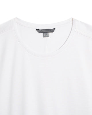 John Varvatos Amato Regular Fit Ss Crew With Shoulder Detail White 3 6228