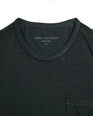 John Varvatos Bond Short Sleeve Burnout Crew Green 1 1 6251