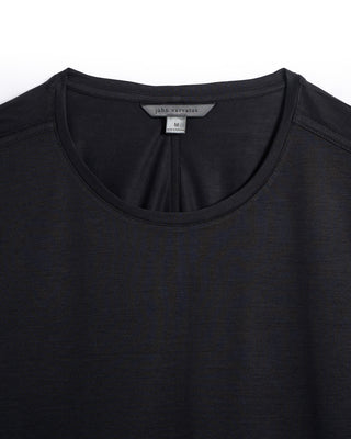 John Varvatos Amato Regular Fit Ss Crew With Shoulder Detail Black 1 1 6224