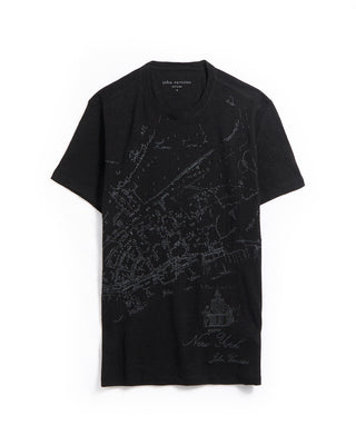 John Varvatos Embroidered Map Tee Black 1 1 6235
