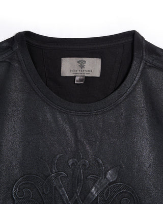 John Varvatos Ss Crew Tee   25Th Anniversary Logo Black 3 6231