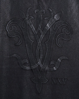 John Varvatos Ss Crew Tee   25Th Anniversary Logo Black 4 6232