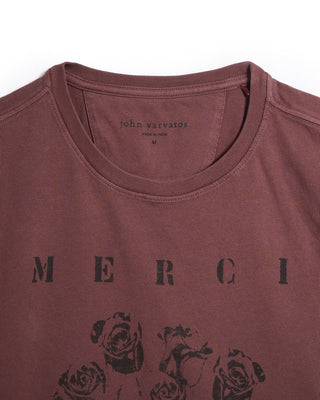 John Varvatos Ss Crew Tee   Merci Bordeaux 3 6247