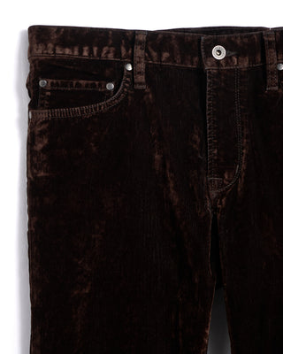 John Varvatos J702 Velvet 5 Pocket Pants Brown 2 3501