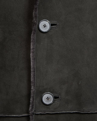 John Varvatos Jv Xxv Shearling Long Coat Charcoal 5 5155