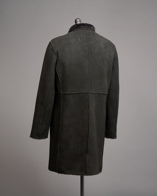 John Varvatos Jv Xxv Shearling Long Coat Charcoal 8 5156