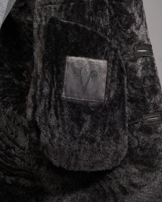 John Varvatos Jv Xxv Shearling Long Coat Charcoal 9 5157
