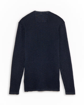 John Varvatos Memphis Waffle Henley In Fadeaway Wash Navy 9 4885