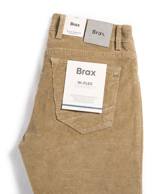 Brax Chuck Hi Flex Corduroy Pants Sand 7 5536