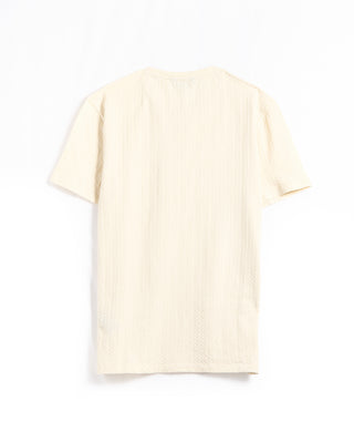 John Varvatos Ss Crew W Chain Texture Ivory 3 6261