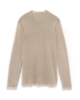 John Varvatos Memphis Waffle Henley In Fadeaway Wash Heather Grey 21 4881