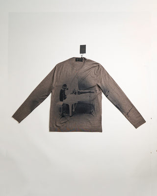 John Varvatos John Lennon Digital Print Sweater Mushroom 1 203