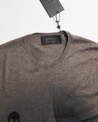 John Varvatos John Lennon Digital Print Sweater Mushroom 4 200