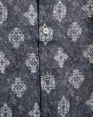 John Varvatos Ross Ls Button Placket Slim Fit Shirt Blue 13 5917