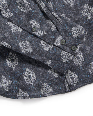 John Varvatos Ross Ls Button Placket Slim Fit Shirt Blue 15 5918