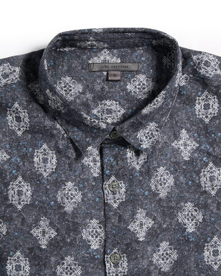 John Varvatos Ross Ls Button Placket Slim Fit Shirt Blue 16 5919