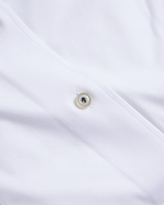 Emanuel Berg Solid Modern 4Flex Knit Shirt With Contrast White 1 4314