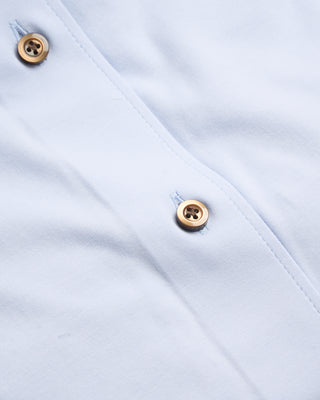 Emanuel Berg Solid Modern 4Flex Knit Shirt With Contrast Light Blue 5 6705