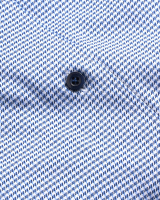 Emanuel Berg Mini Check Modern 4Flex Knit Shirt With Contrast Blue 1 4068