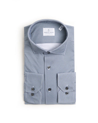 Emanuel Berg Neat Modern 4Flex Modern Fit Knit Shirt Light Grey 2 6673