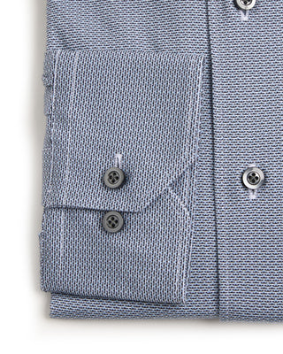 Emanuel Berg Neat Modern 4Flex Modern Fit Knit Shirt Light Grey 3 6698