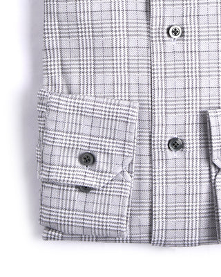 Emanuel Berg Plaid Modern 4Flex Knit Shirt Grey 3 4203