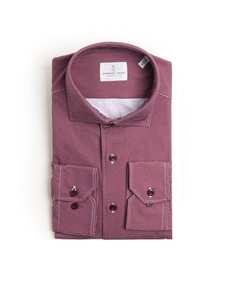 Emanuel Berg Neat Modern 4Flex Modern Fit Knit Shirt Red 3 6675