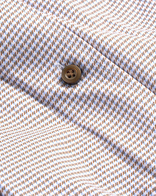 Emanuel Berg Houndstooth Modern 4Flex Knit Shirt Tan 1 4059