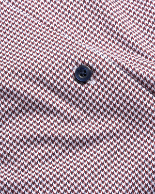 Emanuel Berg Mini Check Modern 4Flex Knit Shirt With Contrast Red 1 4074