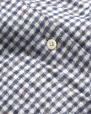 Emanuel Berg Check Modern Fit 4Flex Knit Shirt Grey 1 4064