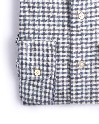 Emanuel Berg Check Modern Fit 4Flex Knit Shirt Grey 2 4204