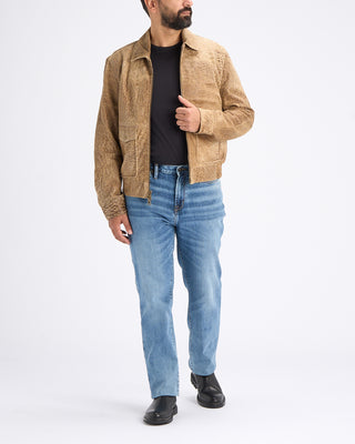 John Varvatos Apollo Leather Jacket Clay Heather 2 10944