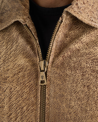 John Varvatos Apollo Leather Jacket Clay Heather 5 10952