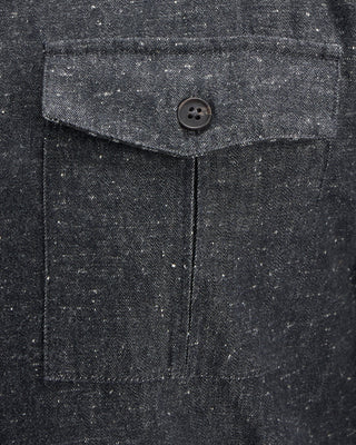 John Varvatos Oversized Shirt With Epaulettes Navy 16 11334