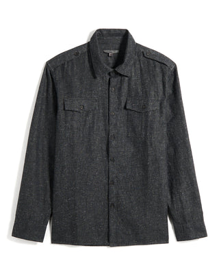 John Varvatos Oversized Shirt With Epaulettes Navy 3 10498