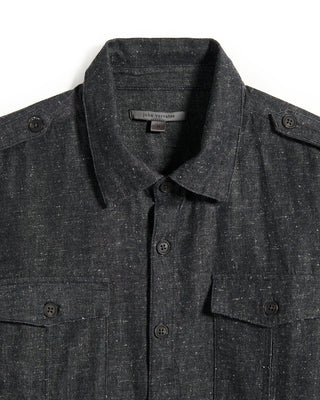 John Varvatos Oversized Shirt With Epaulettes Navy 6 10500