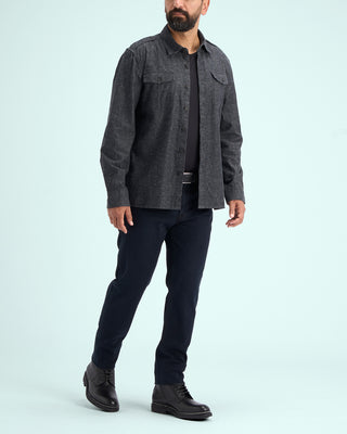 John Varvatos Oversized Shirt With Epaulettes Navy 6 11326