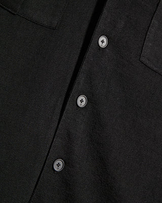 John Varvatos Sintra Ls Military Shirt Black 16 10803