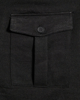 John Varvatos Sintra Ls Military Shirt Black 17 10804