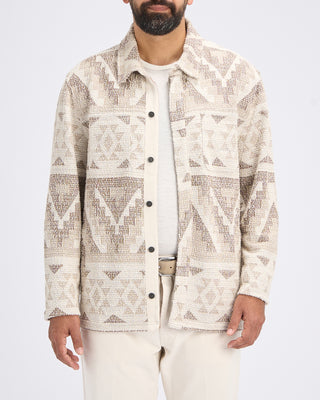 John Varvatos Byrne Knit Jacquard Jacket Light Khaki 10860