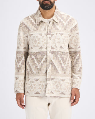 John Varvatos Byrne Knit Jacquard Jacket Light Khaki 1 10861