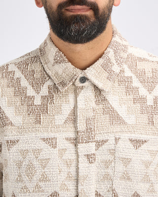John Varvatos Byrne Knit Jacquard Jacket Light Khaki 5 10864