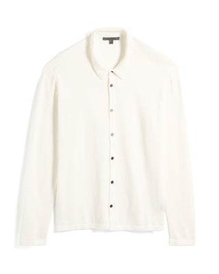 John Varvatos Sorrenti Sweater Shirt White 7 10504