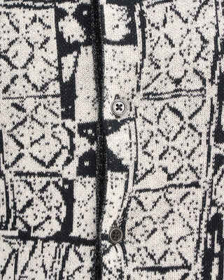 John Varvatos African Motif Ss Shirt Black  White 2 10899