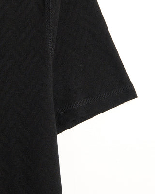 John Varvatos Elm Ss Textured Henley Black 12 10450