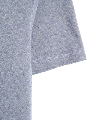 John Varvatos Elm Ss Textured Henley Steel Blue 10 10440