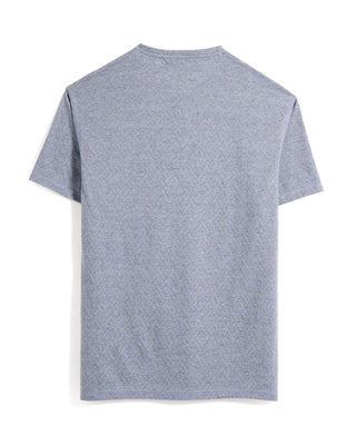 John Varvatos Elm Ss Textured Henley Steel Blue 18 10442